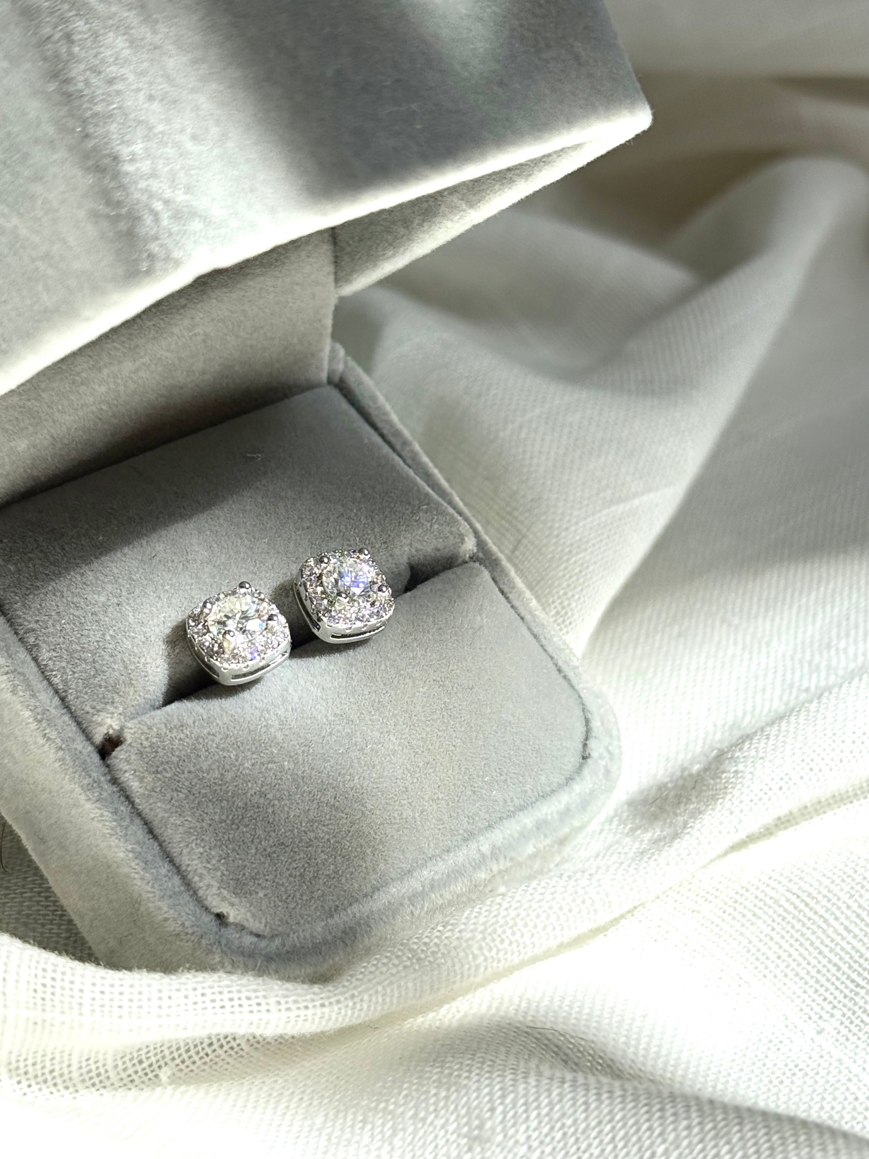 Pendientes "Moissanita Pure Glow"